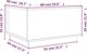 vidaXL vidaXL Stolik kawowy, szary, 60x50x35 cm, lite drewno sosnowe
