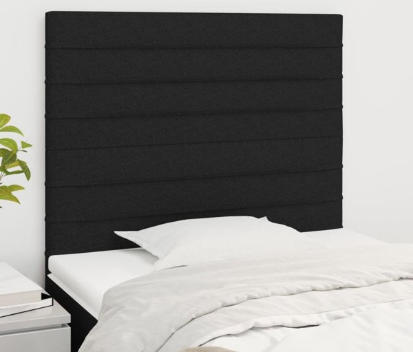 vidaXL Επιστόμια Κρεβατιού, Σετ 2 τμχ, Μαύρο, 90x5x78/88 εκ, Υφασμάτινα