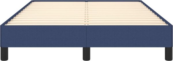 vidaXL Πλαίσιο κρεβατιού, μπλε, 120x200 cm, με υφασμάτινη επένδυση