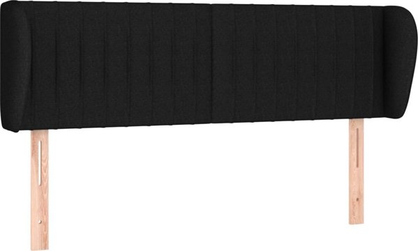 vidaXL Κεφαλάρι uszak μαύρο ύφασμα 147x23x78/88 cm
