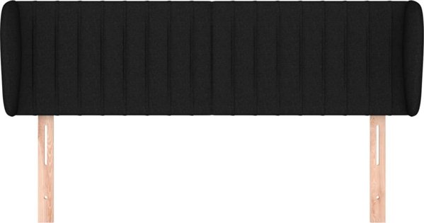 vidaXL Κεφαλάρι uszak μαύρο ύφασμα 147x23x78/88 cm