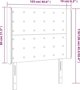 vidaXL Zaglowek για Κρεβάτι με LED, ανοιχτό γκρι, 103x16x118/128 cm, βελούδινο