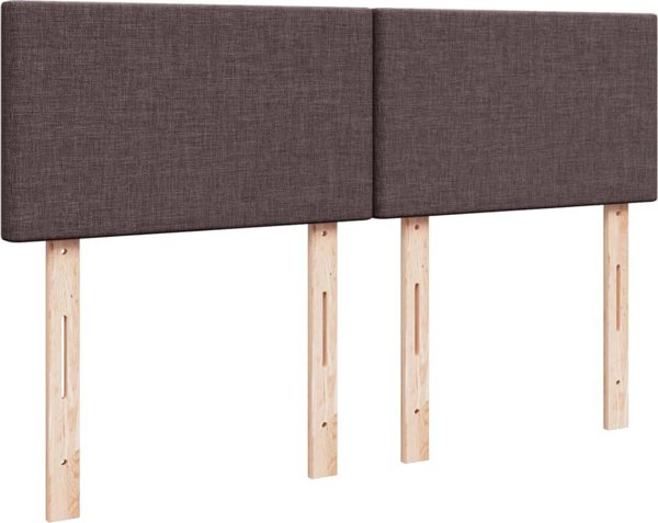 vidaXL Κρεβατι Continental με Στρωμα, Καφε, Υφασμα, 140x200 cm