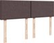 vidaXL Κρεβατι Continental με Στρωμα, Καφε, Υφασμα, 140x200 cm