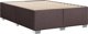 vidaXL Κρεβατι Continental με Στρωμα, Καφε, Υφασμα, 140x200 cm