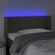 vidaXL Zaglowek do lozkos me LED, skourogrizo, 83x16x78/88 cm, aksamit