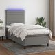 vidaXL Κρεβάτι Continental με Στρώμα, Σκούρο Γκρι, 80x200 εκ