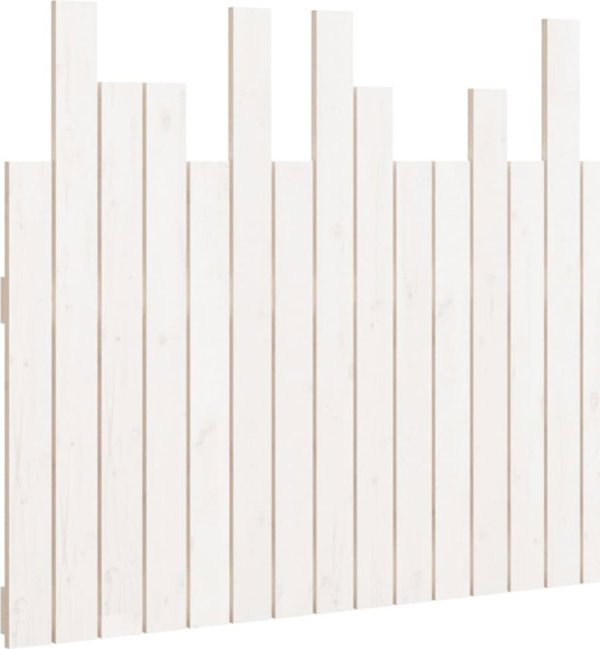 vidaXL Κεφαλάρι κρεβατιού, λευκό, 95,5x3x80 εκ., συμπαγές πεύκο