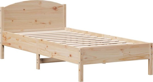 vidaXL Rama κρεβατιού χωρίς στρώμα, 75x190 cm, από μασίφ πεύκο