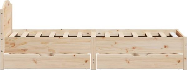 vidaXL Rama κρεβατιού χωρίς στρώμα, 75x190 cm, από μασίφ πεύκο
