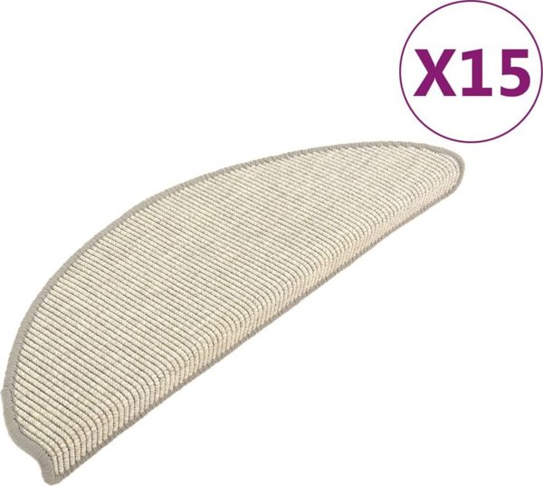 vidaXL Αυτοκόλλητα καλύμματα σκαλοπατιών, 15 τεμ., ασημί, 65x25 cm