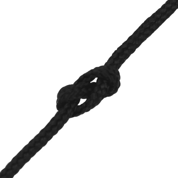 vidaXL Ναυτικό σχοινί, μαύρο, 4 mm, 250 m, πολυπροπυλένιο