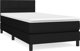 vidaXL Λιτό κρεβάτι με στρώμα, μαύρο ύφασμα, 100x200 εκ