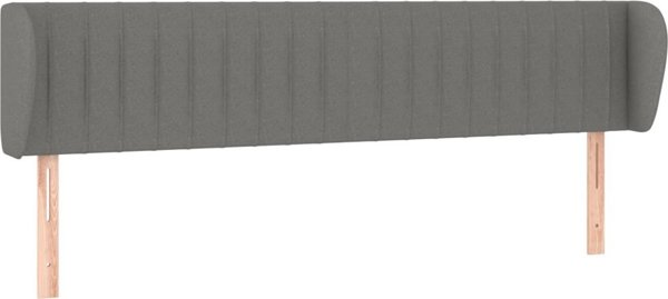 vidaXL Υποστήριγμα κεφαλής uszak σκούρο γκρι 163x23x78/88 cm από ύφασμα