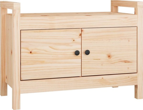 vidaXL Πάγκος για διάδρομο, 80x40x60 εκ, μασίφ πεύκο