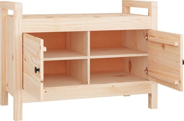 vidaXL Πάγκος για διάδρομο, 80x40x60 εκ, μασίφ πεύκο