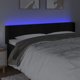 vidaXL Κεφαλάρι κρεβατιού με LED, μαύρο, 183x16x78/88 cm, βελούδο