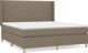 vidaXL Κρεβάτι Continental με Στρώμα, Taupe, Υφασμάτινο, 160x200 cm