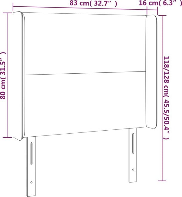 vidaXL Κεφαλάρι τύπου uszak, λευκό, 83x16x118/128 εκ., συνθετικό δέρμα