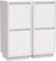 vidaXL Ντουλάπες, 2 τεμ., λευκές, 31,5x34x75 εκ., μασίφ πεύκο