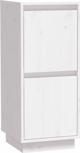 vidaXL Ντουλάπες, 2 τεμ., λευκές, 31,5x34x75 εκ., μασίφ πεύκο