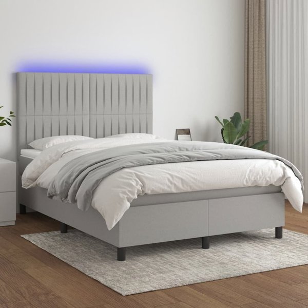vidaXL Lozko kontynentalne me to matelas, svantrozaro, 140x190cm, tkanina