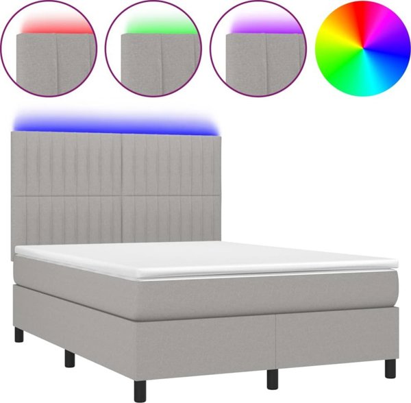 vidaXL Lozko kontynentalne me to matelas, svantrozaro, 140x190cm, tkanina