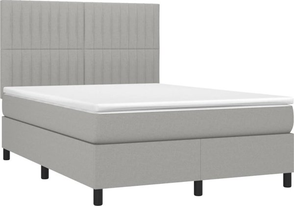 vidaXL Lozko kontynentalne me to matelas, svantrozaro, 140x190cm, tkanina