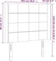 vidaXL Κεφαλάρι Κρεβατιού με LED, Μαύρο, 103x16x118/128 cm, Ύφασμα