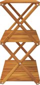 vidaXL Πτυσσόμενη ραφιέρα με 3 ράφια, καφέ, 70x31x63 cm, ξύλο ακακίας