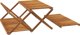 vidaXL Πτυσσόμενη ραφιέρα με 3 ράφια, καφέ, 70x31x63 cm, ξύλο ακακίας