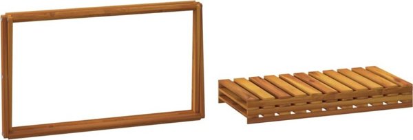 vidaXL Πτυσσόμενη ραφιέρα με 3 ράφια, καφέ, 70x31x63 cm, ξύλο ακακίας