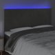 vidaXL Zaglowek do lozkou me LED, skouro gkrimo, 200x5x118/128 cm, aksamit