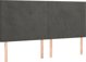 vidaXL Zaglowek do lozkou me LED, skouro gkrimo, 200x5x118/128 cm, aksamit