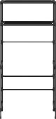 vidaXL 2-poziomowy regal nad pralke, czarny, 69x28x143 cm, zelazny