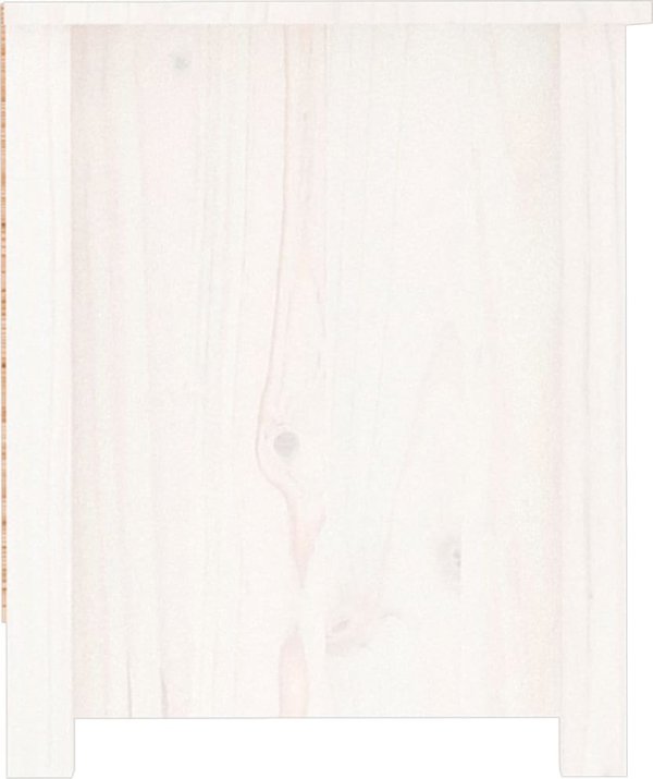 vidaXL Ντουλάπι για παπούτσια, λευκό, 110x38x45,5 εκ., μασιφ ξύλο πεύκου