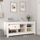 vidaXL Ντουλάπι για παπούτσια, λευκό, 110x38x45,5 εκ., μασιφ ξύλο πεύκου