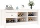 vidaXL Ντουλάπι για παπούτσια, λευκό, 110x38x45,5 εκ., μασιφ ξύλο πεύκου
