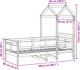 vidaXL Κρεβάτι ημέρας με τέντα, λευκό, 80x200 cm, από μασίφ ξύλο πεύκου
