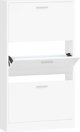 vidaXL Παπουτσοθήκη, λευκή, 59x17x108 εκ., ξυλώδες υλικό