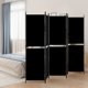 vidaXL vidaXL Parawan 5-panelowy, czarny, 250 x 180 cm, tkanina
