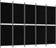 vidaXL vidaXL Parawan 5-panelowy, czarny, 250 x 180 cm, tkanina