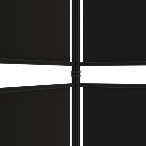 vidaXL vidaXL Parawan 5-panelowy, czarny, 250 x 180 cm, tkanina
