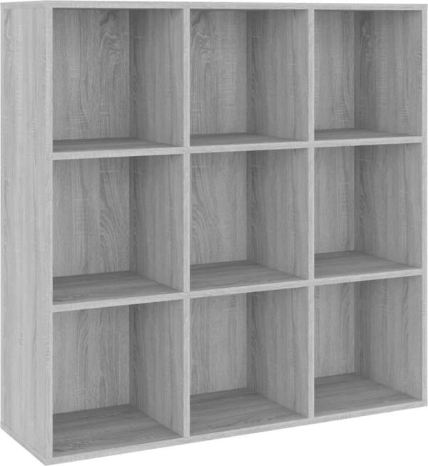 vidaXL Regal na ksiazki szary dab sonoma 98x30x98 cm