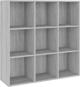 vidaXL Regal na ksiazki szary dab sonoma 98x30x98 cm