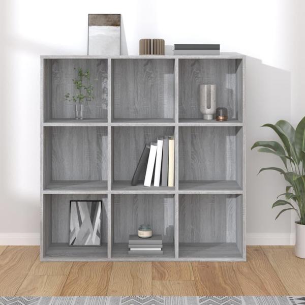 vidaXL Regal na ksiazki szary dab sonoma 98x30x98 cm