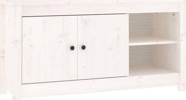 vidaXL Έπιπλο τηλεόρασης, λευκό, 103x36,5x52 εκ., πεύκο