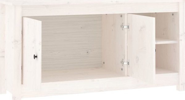 vidaXL Έπιπλο τηλεόρασης, λευκό, 103x36,5x52 εκ., πεύκο