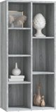 vidaXL Βιβλιοθήκη σε γκρι δρυ Sonoma 50x25x106 cm