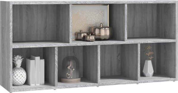 vidaXL Βιβλιοθήκη σε γκρι δρυ Sonoma 50x25x106 cm